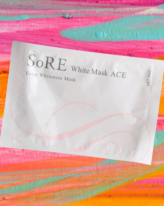 Плацентарно-гиалуроновая тканевая маска с витаминами SoRE White Mask ACE